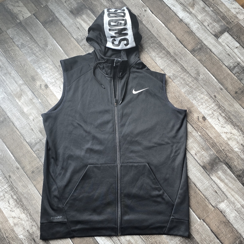 Nike Black Sleeveless Vest with Hood
